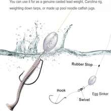 10 piezas Surtido de plomos de pesca, pesos de forma ovalada de plomo para bajo, aparejos de gusano y bala para pesca de agua salada y agua dulce - Multicolor - Ver 8