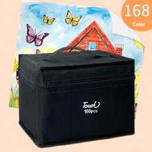 204色藝術筆，雙頭式繪圖筆，適用於藝術家繪畫、素描、著色、突出顯示、插畫、動漫設計、藝術素描筆套裝，筆套裝，多種顏色選擇12/24/30/36/48/60/80/120/168/204色 - 彩色 - 查看 12