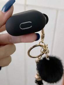 苹果时尚黑色耳机盒兼容 iPhone 耳机、AirPods 1/2 保护套、新款无线耳机壳兼容 Airpods 3/Pro/Pro2、男朋友/女朋友礼物 - 黑色 - 查看 4