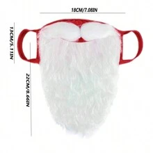 Christmas Decoration Christmas Santa Beard Mask, Funny White Beard Mask, Holiday Decoration Mask
