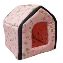 猫空调屋，狗窝，带拉链的宠物猫床，防水可拆卸户外宠物床