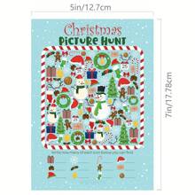 30pcs Adult Christmas Party Game Set - Double-Sided Word Search And Picture Finding Activity,Christmas - Multicolor - View 3