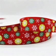 1pc 2yards 25mm Ruy băng trang trí Giáng sinh in Ruy băng Polyester Giáng sinh cho thiết kế thủ công - Chọn màu sắc - Xem 23
