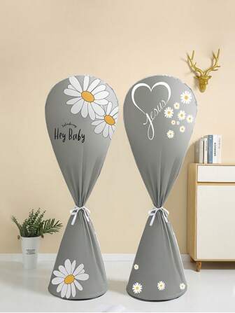 通用全覆盖落地式电风扇防尘罩，防尘保护罩，带收纳，灰色，包，收纳袋，收纳