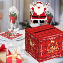 30 chiếc túi trong suốt đựng tiền mặt Giáng sinh, cách thú vị để tặng tiền mặt cho những người thân yêu - Đỏ - Xem 5