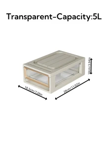 1pc 5/10/16/28/36/37/46/47L Large Capacity Drawer Storage Box, Closet Organizer/Bedroom Closet/Portable Closet, Plastic Transparent Storage Cabinet, Clothes And Underwear Large Capacity Storage Box, Stackable Storage Box High Hardness Storage Box