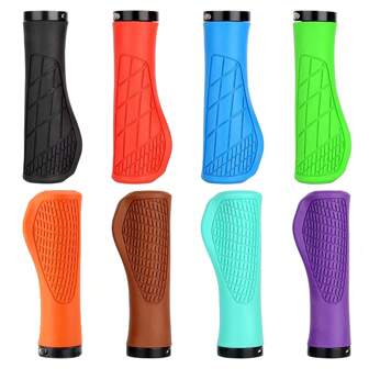 1 对舒适山地自行车车把加宽橡胶自行车车把套铝合金夹锁设计耐用防滑减震自行车车把通用配件骑行自行车零件适用于 MTB BMX 山地自行车