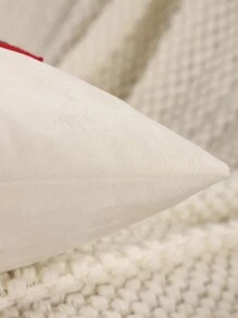 Miater 1 vỏ gối nhung thêu hình cây thông Noel, trang trí phòng khách và phòng ngủ - Màu xanh lá cây đậm - Xem 9