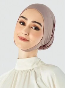 1pc Phụ nữ Hijab HUB Phụ nữ Ả Rập Nhẹ Màu Trơn Turban Viscose Ống Khăn Trùm Đầu Quấn, Thích Hợp Cho Hàng Ngày, Lễ Hội, Thể Thao Phụ Kiện Abaya Thoáng Khí Dưới Mũ Phụ Nữ Mạng Che Mặt - kaki nhẹ - Xem 4