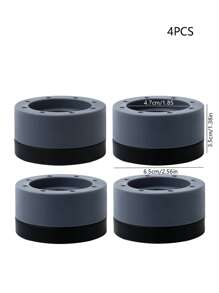 4 piezas de almohadillas antideslizantes y silenciosas para pies de lavadora con amortiguación de golpes - Gris - Ver 5