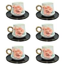 手工陶瓷花咖啡杯，适合下午茶，土耳其咖啡，浓缩咖啡 - 咖啡杯碟套装 - 其他 - 查看 14