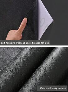 1 Roll Black Silk Wallpaper Embossed Self Adhesive Peel And Stick Wallpaper Contact Paper Removable Kitchen Wallpaper Vinyl Black Wallpaper Cabinet Furniture Textured Wallpaper, Stickers, Wall Decal, Vinyl Decal For Home Decorations, Spring Decoration Items Refresh Your Home, Festival Decoration Stickers Gifts Birthday Graduation