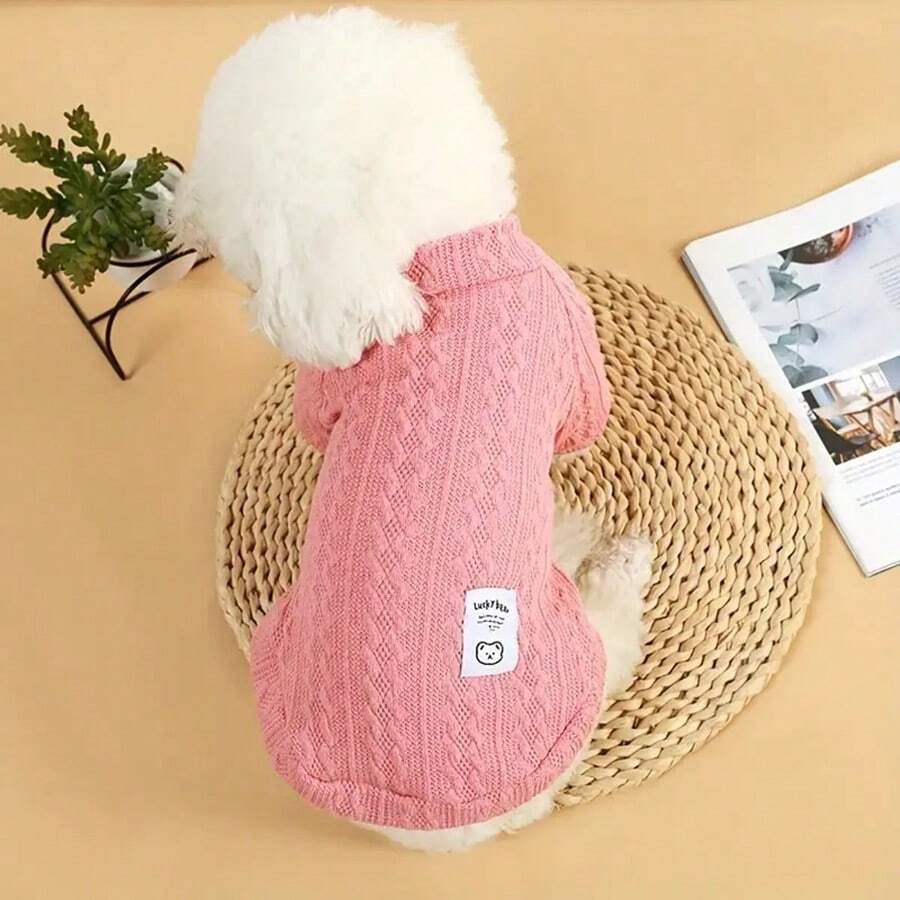 Cute Pet Sweaters, Warm Knitted Pullover Clothes For Dogs And Cats