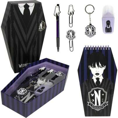 Netflix Wednesday Stationery Set Officially Licensed Premium Desk Kit - Perfect Stationery Set For School