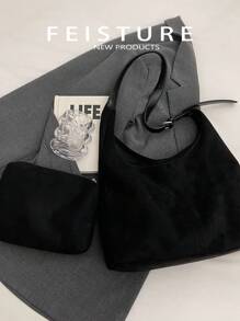1 pieza Bolso cruzado de gran capacidad para mujeres, adecuado para chicas, damas, estudiantes universitarias, jóvenes profesionales y trabajadoras de oficina, excelente para trabajo, negocios, trayecto, escuela, bolso de moda FEISTURE