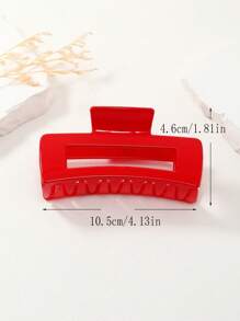 1 Máy Tính Nữ Thiết Kế Hình Chữ Nhật Rỗng Ra Vuốt Tóc Thời Trang Để Trang Trí Tóc Thông Thường - Đỏ - Xem 11