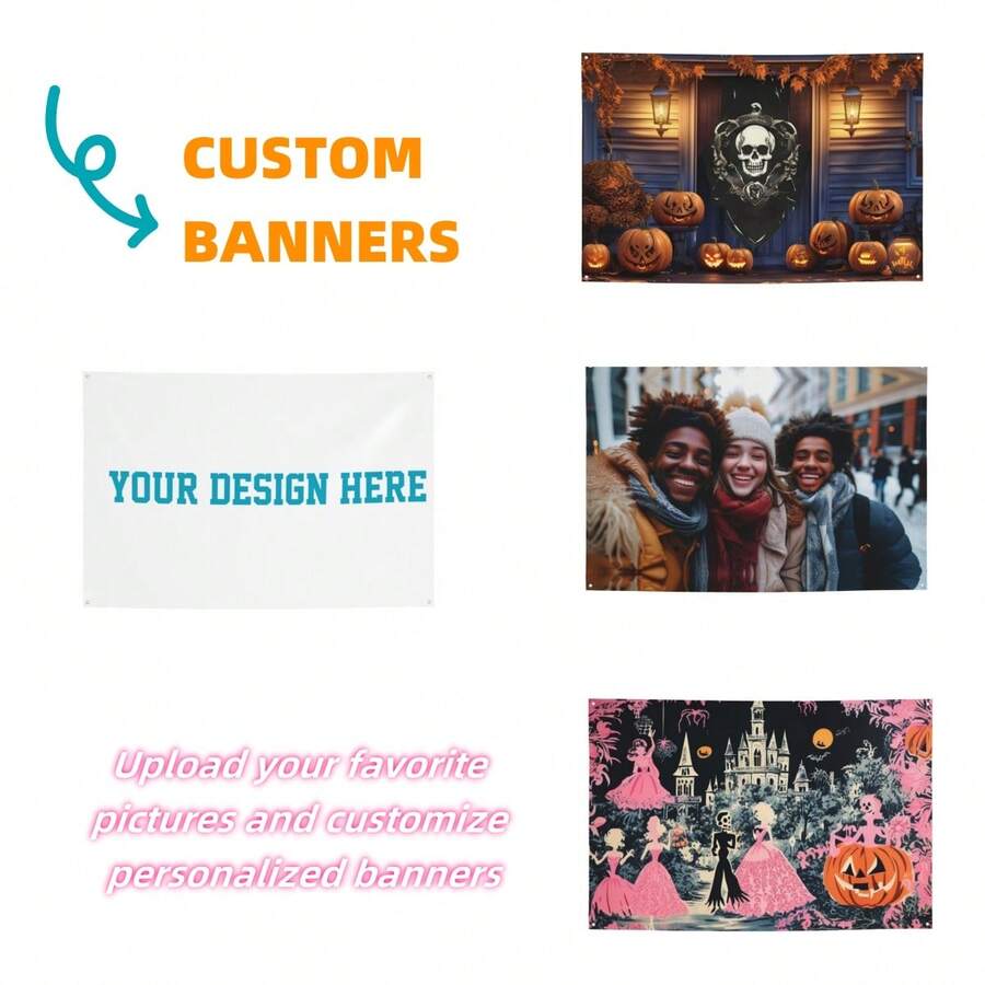 Tùy chỉnh biểu ngữ, Tải lên hình ảnh được cá nhân hóa, Tùy chỉnh biểu ngữ nền, Tải lên bất kỳ ảnh/logo thiết kế nào của bạn, Phù hợp cho gia đình, ngoài trời, đám cưới, họp mặt gia đình, lễ hội, sinh nhật, lễ tốt nghiệp, thảm trang trí tùy chỉnh, cờ tùy chỉnh, trang trí nhà cửa, trang trí phòng, thảm trang trí - Nhiều màu - Xem 1