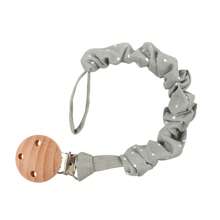 1pc Infant Fashion Printed Grid, Polka Dot & Striped Pacifier Clip & Wooden Pacifier Clip, Daily Use - Multicolor - View 36