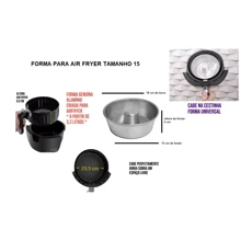 Kit 3 Formas De Pudim Bolo Para Air Fryer Alumínio Premium Reforçado IF 35 **Atenção nas Medidas**