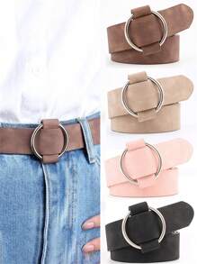 1 peça Cinto de Couro Casual Feminino Criativo de 105 cm Sem Fivela, Cinto Largo da Moda para Jovens Senhoras