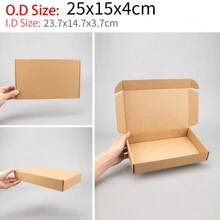 10pcs Corrugated Cardboard Box In Khaki Color For Postal And Packing Use, Airplane Box, Gift Box, Express Delivery Box, Packaging Box,Christmas Valentine Day