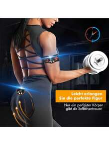 微电流脉冲，EMS脉冲腹部健身器，臀部美容仪，肌肉训练仪，神奇腹肌贴，可充电腹部健身器 - 彩色 - 查看 8