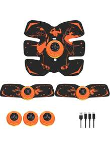 微电流脉冲，EMS脉冲腹部健身器，臀部美容仪，肌肉训练仪，神奇腹肌贴，可充电腹部健身器 - 彩色 - 查看 5