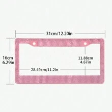 1 件 Bling Bling 塑料汽车牌照框，带手工水晶钻，多色、防锈、耐用，带配件可作为圣诞礼物 - 彩色 - 查看 4