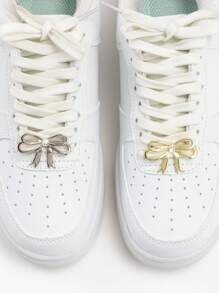1pc Extra Large Rhinestone Bow Shaped Shoelace Charm, DIY Shoe Decor Accessory Suitable For Sneakers & Canvas Shoes