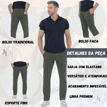 Scaraboto Men's Tailored Formal Pants, Slim-Fit Chino, Various Colors, Premium Line - màu xanh lá - Xem 2