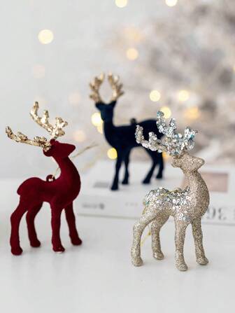 1pc Reindeer Pendant, Tree Decoration, Home Decor, Photo Props, Tabletop Ornament, Holiday Gift,Home Decor ,Room Decor,Wall Decor Christmas Decorations Christmas