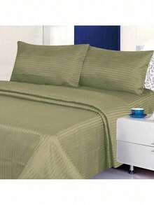 1800 Count 4 Piece Bed Sheet Set Twin Full Queen King - 棕色 - 查看 4