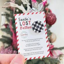 Santa's Lost Button, Christmas Eve Box Trinket, Engraved Santa Button, Christmas Tradition, Santa's Missing Button, Santa Trinket