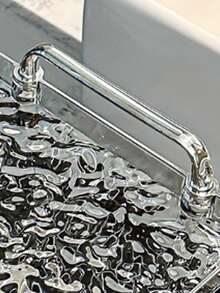 1 件奢华波浪设计矩形托盘，用于存放杯子、饮料或化妆品，圣诞家居装饰，装饰，圣诞节，餐桌装饰，木托盘，老钱风格，花瓶，盘子，木托盘，盘子，咖啡桌，装饰托盘，餐桌装饰，家居装饰品，黑色装饰品，沙发扶手托盘 - 彩色 - 查看 10