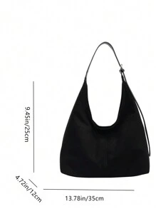 2 件套母女套装绒面革手提包带零钱包，大容量斜挎单肩包，可调节肩带，秋季休闲通勤包，女士时尚手提包 - 黑色 - 查看 2