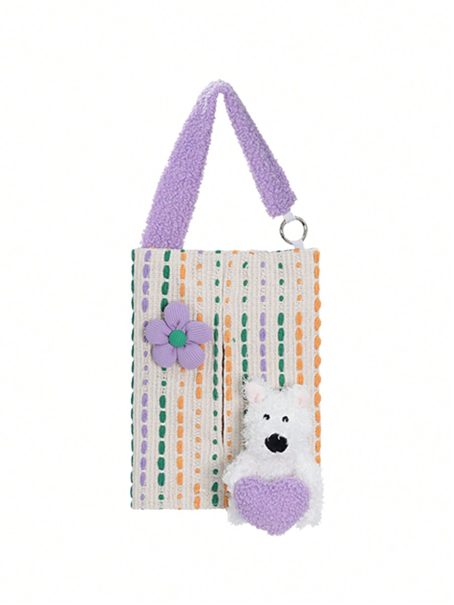 1pc Jacquard Fabric Car Tissue Box Hanging Napkin Holder for Sale