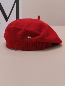 1pc Classic Elegant Beret Hat, Face-Slimming Stylish, Warm Knitted Painter Cap, Universal Size, Suitable For Various Face Shapes, For Indoor, Outdoor, Cycling, Sports, Gathering, Autumn/Winter - Multicolor - View 10