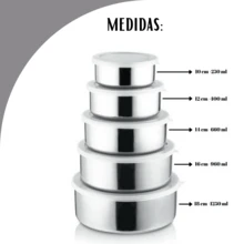 4.5 Liters Polished Pressure Cooker Kit And 5 Food Holders With Lid And Stainless Steel Bowls - 銀色 - 查看 10