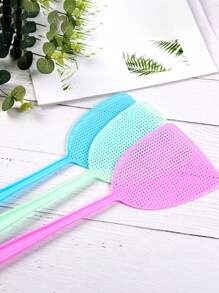 1/6/10 pezzi Accoppatore di mosche in plastica per uso domestico, robusto con manico lungo per zanzare estive, fascia elastica extra ampia con foro per appendere alla parete, spesso per uso manuale