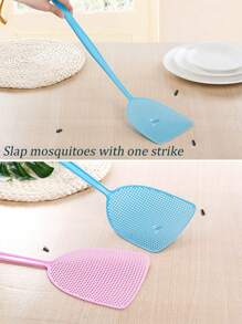 1/6/10 pezzi Accoppatore di mosche in plastica per uso domestico, robusto con manico lungo per zanzare estive, fascia elastica extra ampia con foro per appendere alla parete, spesso per uso manuale