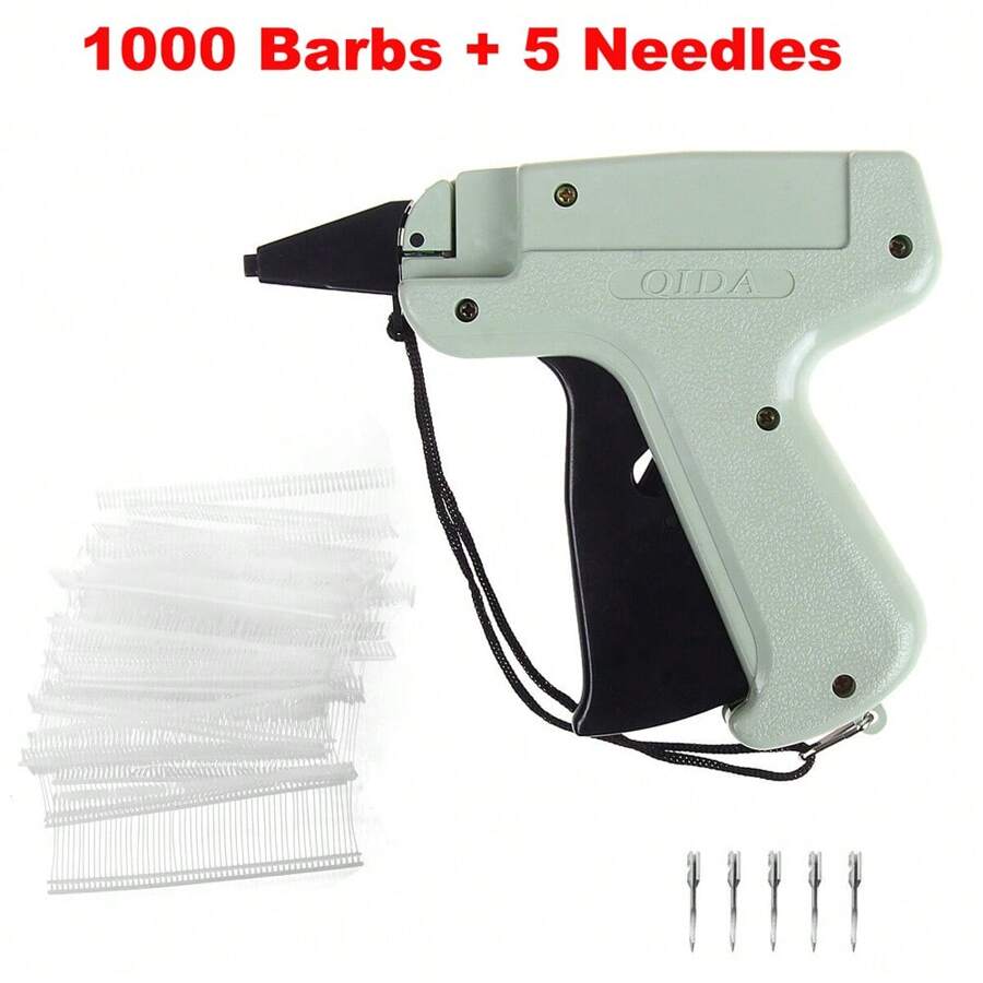 1pc 1000 Barbs 5 Needles Tagging Gun Kit Portable Handheld Clothing