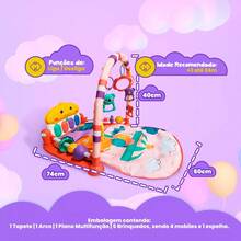 Baby Activity Mat Musical Piano Toy With Light And Rattle For Girls - Nhiều màu - Xem 3