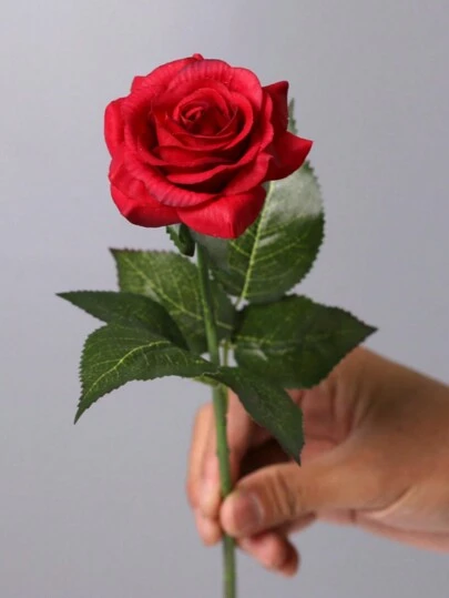 1pc/2pcs/5pcs Faux Velvet Rose Flowers, Christmas Decorations, Table Centerpieces, Dining Room Decor, Room Decor, Home Decorations, Bathroom Decor, Bedroom Decor, Wedding Decor, Office Decor, Housewarming Decor, Anniversary Decor, Beautiful Gift