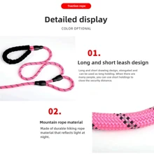 2-Handle Anti-Burst Dog Leash, Premium Quality Dog Leash With Soft Grip Handle - Durable, Suitable For Training, Walking And Outdoor Recreation - Great For Camping And Backyard Play With Pets Of All Sizes, Nylon Reflective Long Dog Training Leash, Dual Pet Leash For Small/Medium/Large Dogs