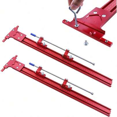 SHZICMY Woodworking Parallel Saw Track Guide System,Universal Aluminium Parallel Rail Guide Positioning Plate Track Saw Guide Rail Carpentry Tool 1200mm