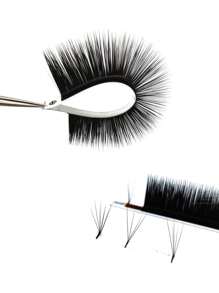 12 Reihen L-Curl leicht fächerförmige Wimpernverlängerungen, neue Mode professionelle Nerz-Wimpern M-Form Einzelwimpern für Make-up Wimpernbüschel, Wimpernbüschel, Einzelwimpern, Wimpern, Falsche Wimpern