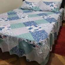 DOUBLE QUILT WITH PRINTED RUFFLES, 3 PIECES (VARIED PRINTS) - Nhiều màu - Xem 2