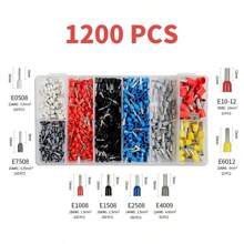 1pc Set Electrical Wire Terminal Crimping Tool Kit, Includes Insulated Connectors, Manual Crimping Pliers, Wire Cutter Stripper, Electrician Multi-Tool, Red And Blue Handles, Tools For Men