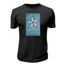 Playera Unisex De La Estrella De La Loteria Mexicana - Negro - Ver 2