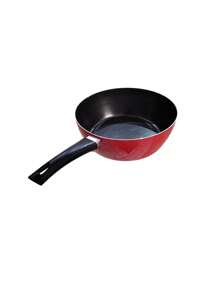 24 Cm Large High Deep Non-Stick Frying Pan With Glass Lid + Spatula - 黑色 - 查看 4